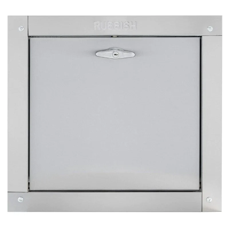 Universal Stainless Steel Trash Chute Door - Bottom Hinged - T Handle - Rubbish - Standard Trim - Image 33