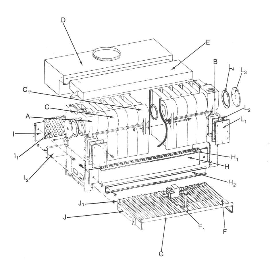 Weil McLain EG/EGH Series - Left End Heater Section 311-800-014